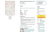 R790  Quartz Collection Area Rug 311 x 57 Iv