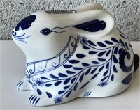 Vtg. 1960's Porcelain Bunny Bank