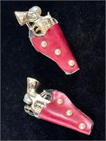 1960s Gun Holster Earrings - Russian Borzoi