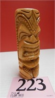 CARVED WOODEN TOTEM 7 IN-CRACKED