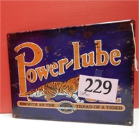 POWER-LUBE METAL SIGN 16X12