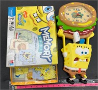sponge bob Clock and Memory game Spongebob