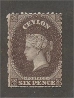 CEYLON #53a USED AVE-FINE