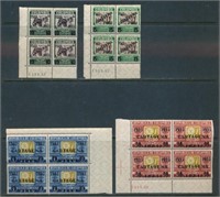 COLOMBIA #C111-C114 BLOCKS OF 4 MINT FINE-VF NH