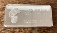1000 grains sterling silver bar Richard Nixon