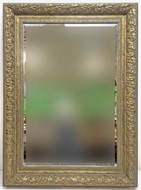 Traditional Gold Gilt Style Beveled Wall Mirror