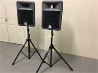 2pc PR12 Peavey Speakers with Stands
