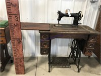 Wilson treadle sewing machine w/cabinet