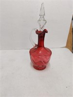 13x5in hand blown decanter w/stopper