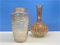 Carnival Glass Vases (2)
