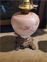 Floral Glass Antique Lamp Lantern
