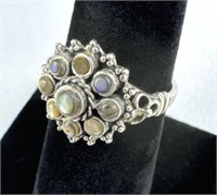 925 Silver Vintage Abalone Ring