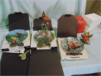 Collectible bird plates & statues