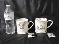 Believe & Hope Coffee Mugs ~ New