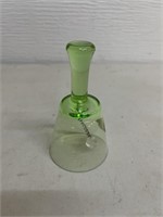 Handmade green Bohemia Crystal hand bell