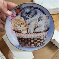 "three little kittens" collector plate w/certifica