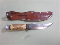 Solingen Stag Handle Knife w/Sheath