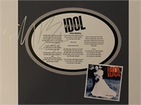 Billy Idol White Wedding signed lyric collage