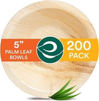 5 Inch 8 Oz Palm Leaf Bowls, 200CT Pack