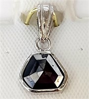 $1600 14K  Black Diamond(1.05ct) Pendant