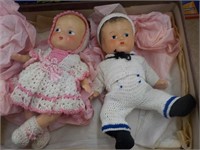 2 Compo 7" dolls