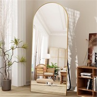 SE6031 Arch Standing Floor Mirror,Gold, 71"x 26"