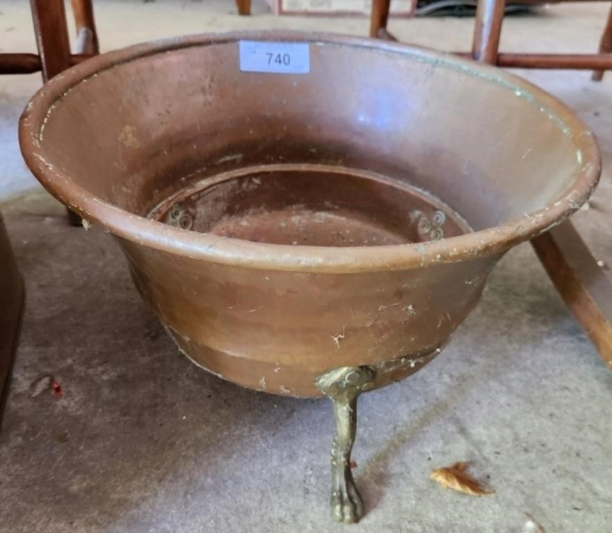 COPPER FOOTED WASH PAN