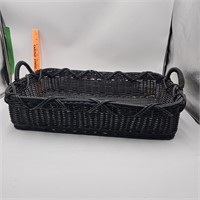 Large Black Wicker Basket