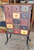 15 Drawer Apothocary Cabinet Overall 39" tall