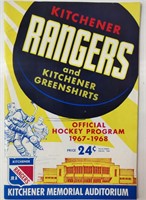 1967-68 Kitchener Rangers Hockey Program