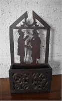 Carved Silhouette Hanging Match Box