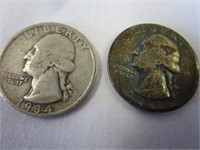 2 Washington Quarters