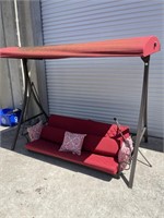 Outdoor steel swing AS IS 
Cushions in great