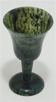 Vintage Carved Stone Jade Green Cordial -