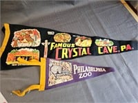 Philadelphia Felt Pennants Crystal Cave & zoo