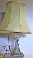 Glass Base Lamp w/15" (diameter) Shade