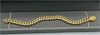 Plated 18k Yellow Gold Cuban Bracelet