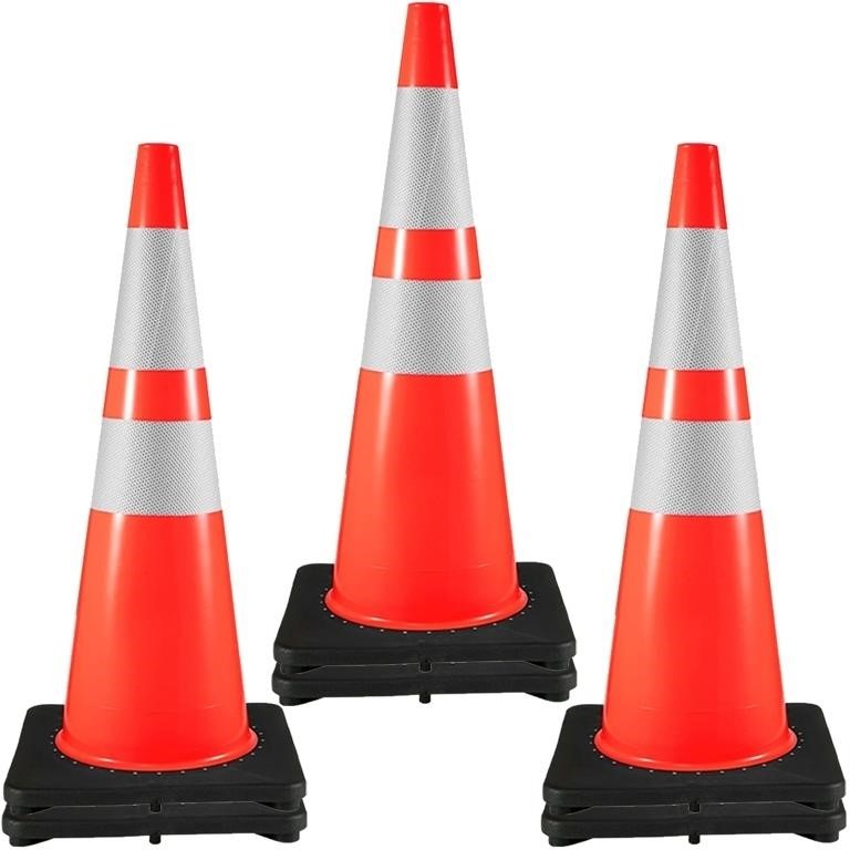 VEVOR 6Pack 36" Traffic Cones, Safety Road