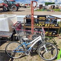 Bike, dolly, grocery cart