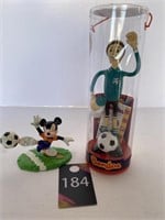 Bendos Soccer Player & Plastic Mickey Toy