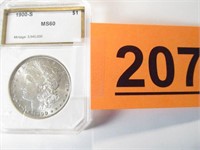 Coin 1900-S Morgan Silver Dollar     MS60