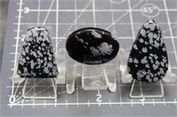 3 Snowflake Obsidian Cabs