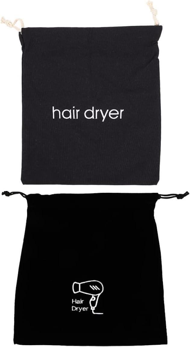 2Pcs Hair Dryer Storage Bag
