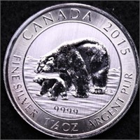 1.5 OZ .9999 SILVER CANADA POLAR BEAR