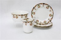 Antique Transferware Florence Plates & Pitcher