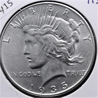 1935 PEACE DOLLAR AU