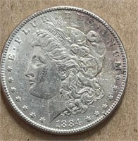 1884P Morgan Silver Dollar AU