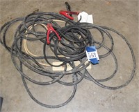 JUMPER CABLES & HEAVY ELECTRIC CORD LOT