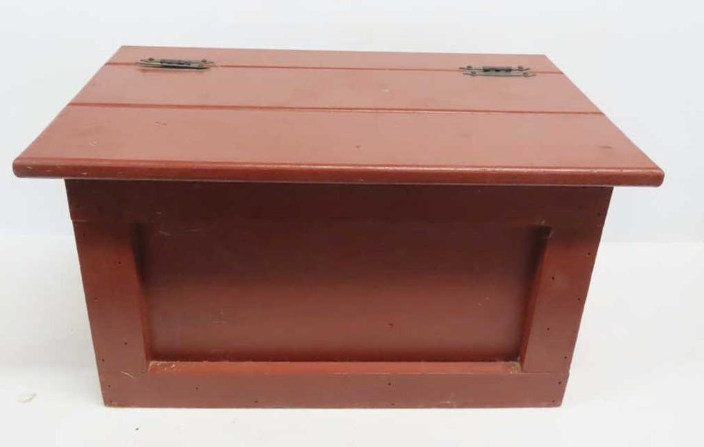 Painted Wooden Lift Top Box