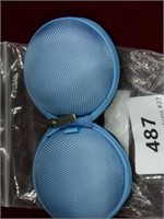 Blue Hard Zip Case For ear Buds or other Small Ite